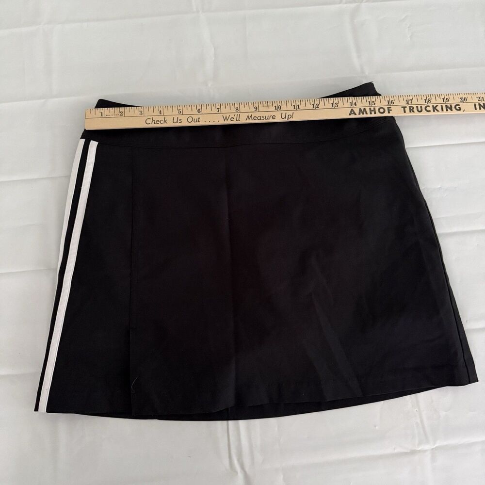 Adidas Womens 4 Skort Golf Tennis Pickleball Climacool Black White Stripes 88387 - Picture 3 of 7